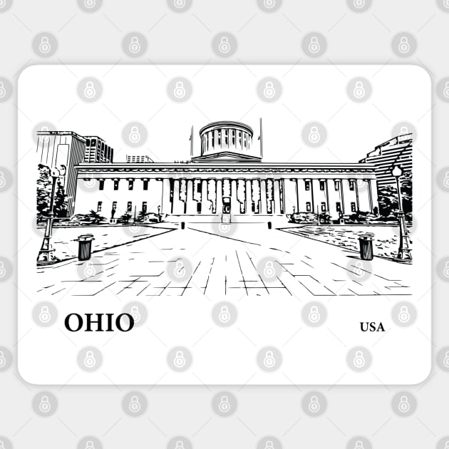 Ohio State USA Sticker by Lakeric